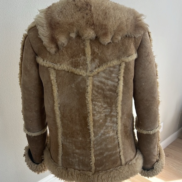 Vintage The Sheepskin Trader Shearling Lambskin Rancher coat jacket Small 4 6 - Picture 6 of 15